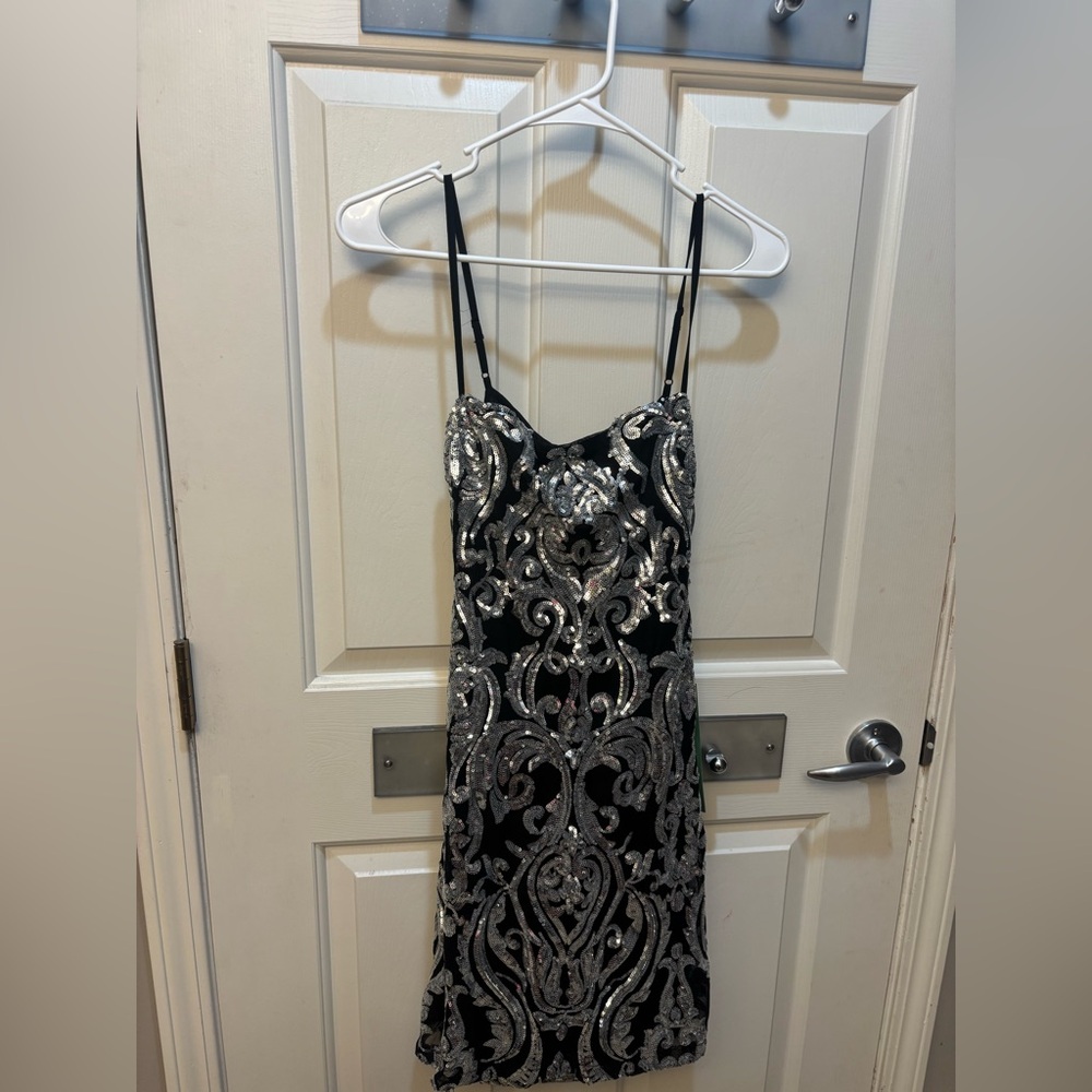 Elegant Black and Silver Dress